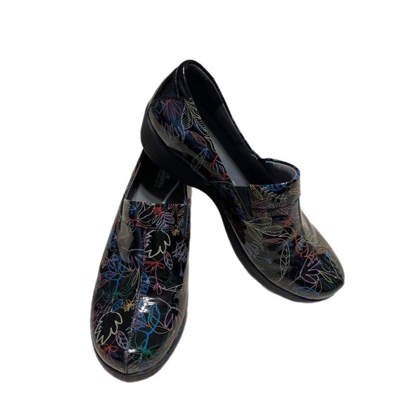 Dansko Black with pattern Clog Mules Size 42 - Picture 2 of 7